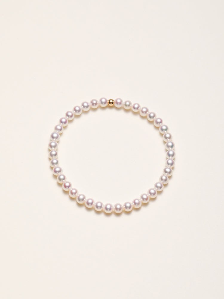 3-4mm freshwater pearl bracelet near round good luster S925 sterling sliver accessories