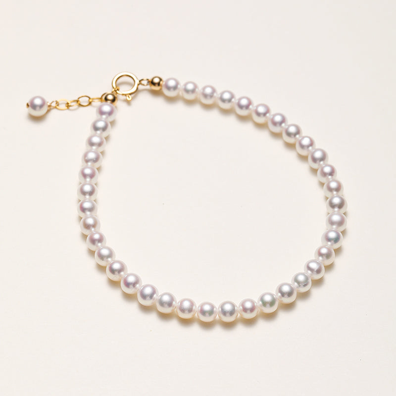 3-4mm freshwater pearl bracelet near round good luster S925 sterling sliver accessories
